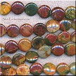 16mm Coin shaped Red Creek Jasper Beads  