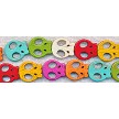 22x20mm Multicolored Stone Skulls 
