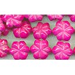 20mm Carved Flower Pink Magnesite Beads 