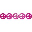 15mm Pink Magnesite Peace Symbol Beads 