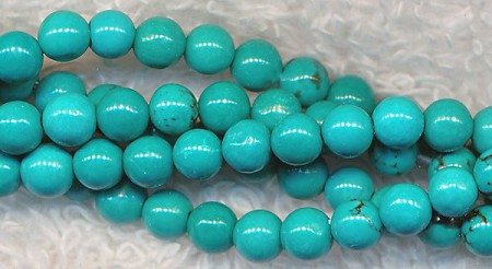 4mm Round Turquoise Beads 