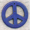 55mm Large Blue Peace Symbol Pendants 