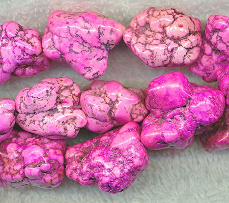 Pink Turquoise Magnesite Nuggets - avg15x12x10mm 