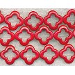 20mm Red Turquoise Flower Beads 