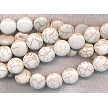 14mm White Turquoise Coin Beads 