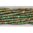 Turquoise Beads, Natural, 4mm Rondelle Beads 