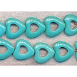 25mm Turquoise Heart Beads 