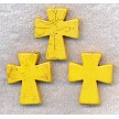 Yellow Gemstone Cross Pendant, Stone Crosses, 36x30mm 