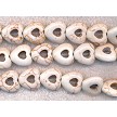 15mm White Turquoise Heart Beads, Heart-in-Heart Design 