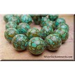 Round Mosaic Turquoise Focal Beads, 18mm 