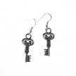 Silver Key Pendant Earrings 