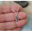 Double Sided Om Symbol Charm Necklace 