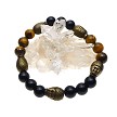 Buddha Bracelet - Tiger's Eye and Black Onyx 