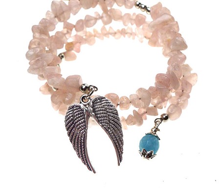 Gemstone Angel Wing Bracelet 