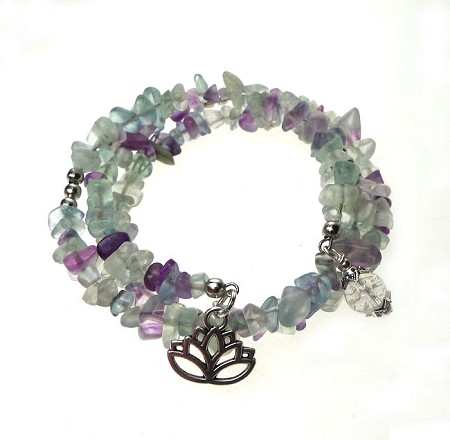 Lotus Fluorite Bracelet 