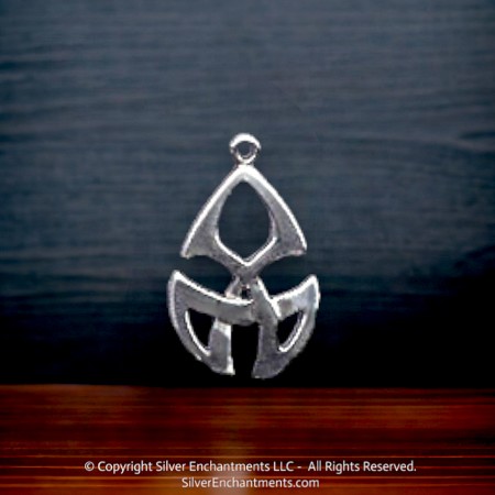 Sterling Silver Celtic Tribal Necklace Pendant 