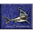 Sterling Silver Shark Pendant, Jaws type 