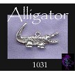 Sterling Silver Alligator Pendant 