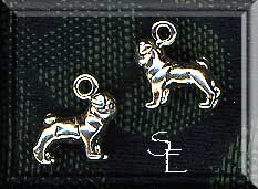 Sterling Silver 3D Pug Charm 