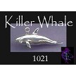 Sterling Silver Dimensional Orca Necklace Pendant 