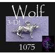 Sterling Silver Wolf Bracelet Charm 