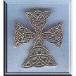 Sterling Silver Triquetra Celtic Cross Necklace Pendant 