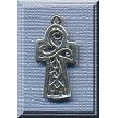 Fancy Sterling Silver Celtic Cross Necklace Pendant 