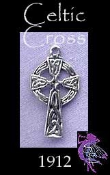 Sterling Silver Celtic Cross Pendant, 21x12mm 