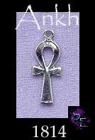 Sterling Silver Ankh Charm, 22x9mm 