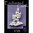 Sterling Silver Fantasy Castle Pendant with Hidden Bail 