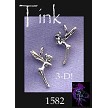 Sterling Silver Bailed Tinkerbell Fairy Charm - Both Sides Shown 