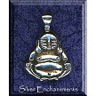 Sterling Silver Bailed Buddha Pendant 