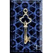 Sterling Silver Key Charm, 22x9mm 