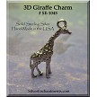 Sterling Silver 3D Giraffe Necklace 