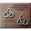 Sterling Silver Triquetra Charm | Trinity Knot Charm 