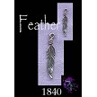 Sterling Silver 3D Feather Charm 