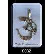 Sterling Silver Bailed Om Pendant | Aum Pendant 