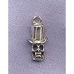 Sterling Silver Skull with Top Hat Charm 