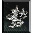 Leo Pendant with Hidden Bail, Sterling Silver 
