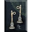 Sterling Silver 3D Besom Charm | Broom Charm 