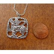 Sterling Silver Celtic Cat Necklace 