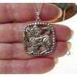 Sterling Silver Celtic Cat Necklace 