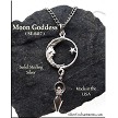 Sterling Silver Moon with Dangling Lunar Goddess Pendant 