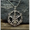 Sterling Silver Victorian Besom Pentacle Pendant 