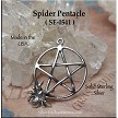 Sterling Silver Spider Pentacle 