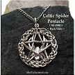 Sterling Silver Celtic Spider Pentacle Pendant 