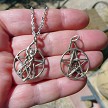 Sterling Silver Celtic Goddess Pentacle Necklace 