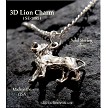 Sterling Silver 3D Roaring Lion Charm 