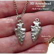 Sterling Silver Arrowhead Charm 