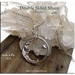 Sterling Silver Double-Sided Moon Necklace 